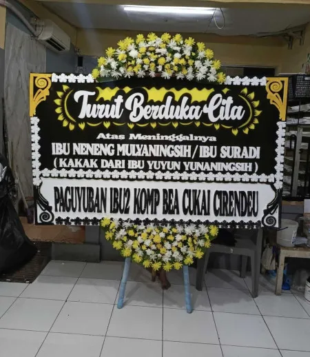 Papan Bunga Duka Pasar Induk Kramat Jati
